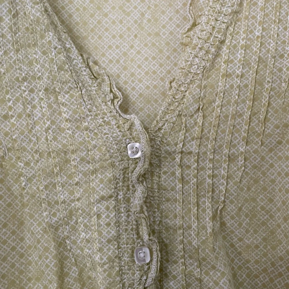 4/$20! Women's Yellow Ruffled Top - Picture 4 of 4